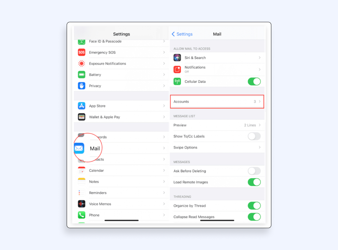 Safe Apple mail on iPhone 1