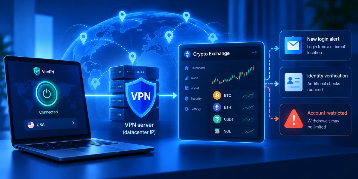 VPN datacenter IP flagged by a crypto exchange